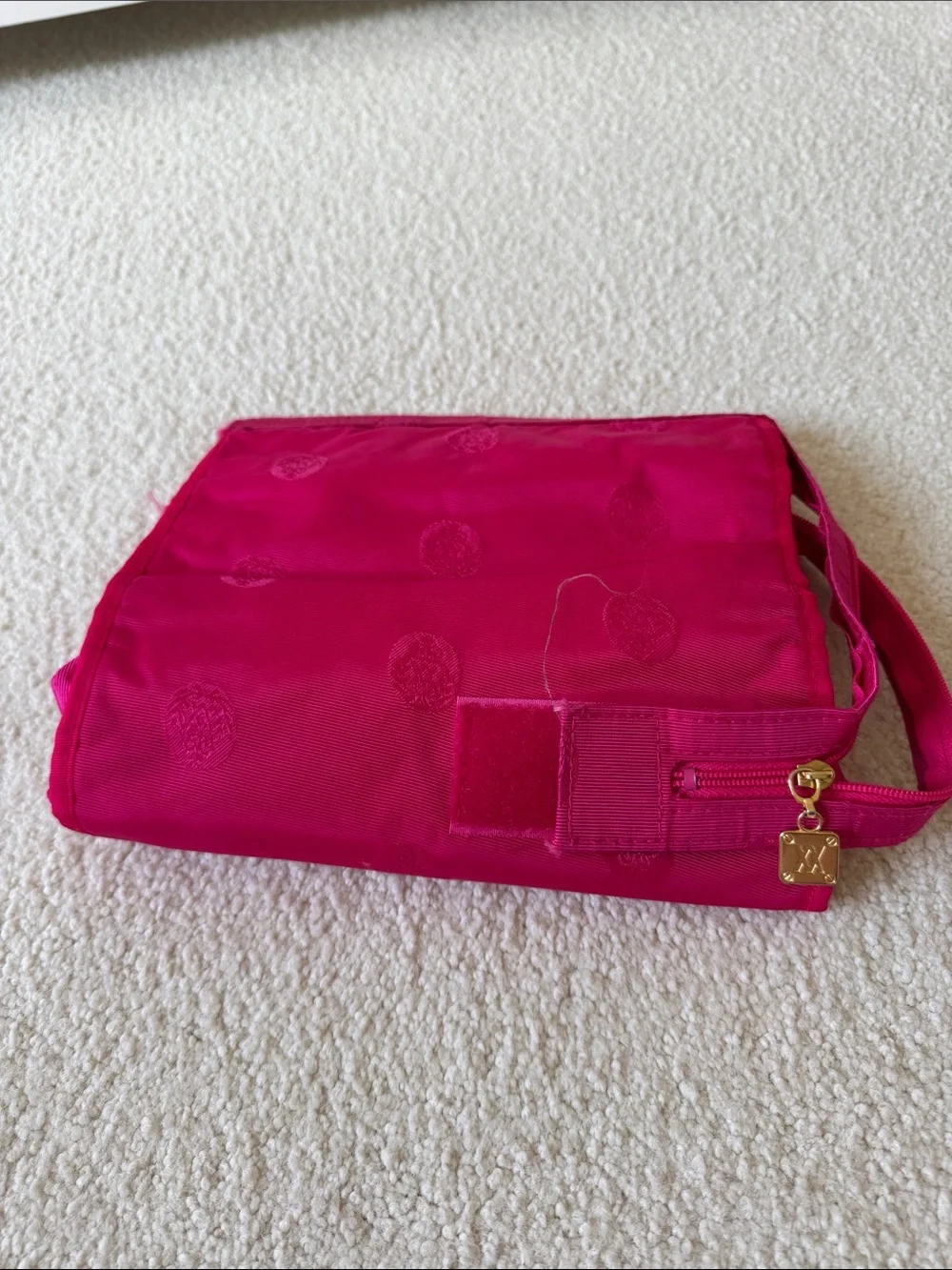 Adrienne Vittadini Hot Pink Cosmetic Bag